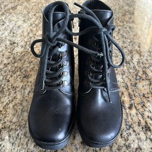 Black London Fly booties.